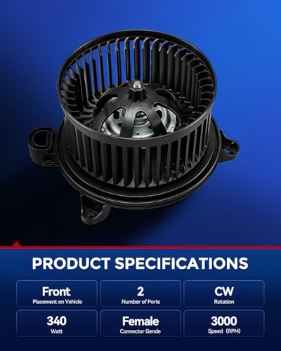 Image of KAX Front AC Blower Motor for Ford Transit 150 Transit 250 Transit 350 Transit 350 HD 2015-2025,E-Transit 2022-2024 - HVAC Blower Motor Replaces# 75051 BK2Z19805B PM4063