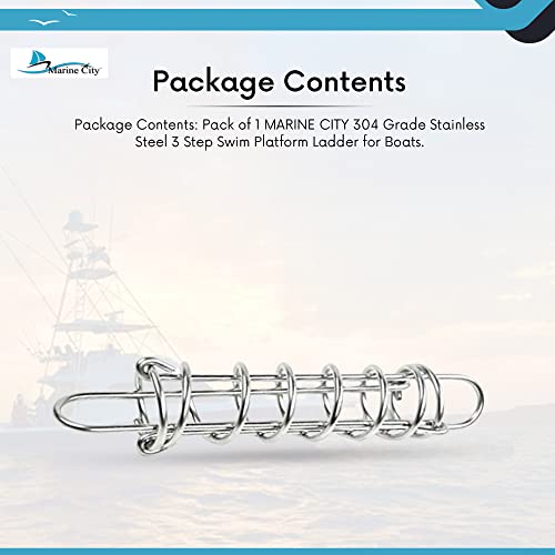MARINE CITY 304 Grade Stainless Steel Boat Anchor Dock Line Mooring Spring Shock Absorbing 10-5/8 Inches for Boats – Yachts – Marines – Ships – Kayaks (Pack of 1)