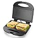 Aigostar Sandwich Maker with Non-stick Deep Grid Surface for Egg, Ham, Steaks Compact Electric Grill Black, Roy
