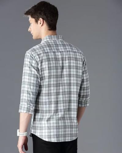 Image of NoseQueen Men's Checked Cotton Shirt | Full Sleeve Regular Fit Casual Shirt for Men | Soft Breathable Checkered Shirt