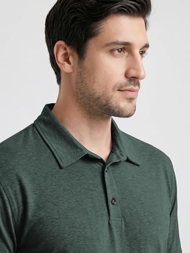 Camiseta polo para hombre ODODOS de rendimiento odSTRATUM Tech, manga corta, ultrablanda, con tecnología de absorción de humedad y protección UV UPF 50+ miniatura 5