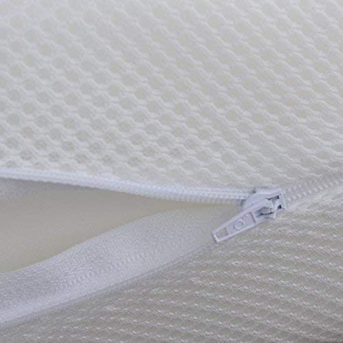 PEKITAS Materasso 3D Lettino Campeggio 60x120 cm Spessore Alto 6 cm Sfoderabile Traspirante Anti-ahogo Custodia Con Cerniera (viaggio ideale) Bianco