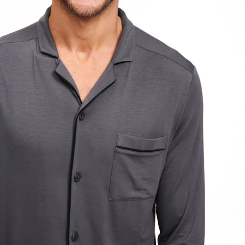 Men's Pajama Button Up Shirt Set2