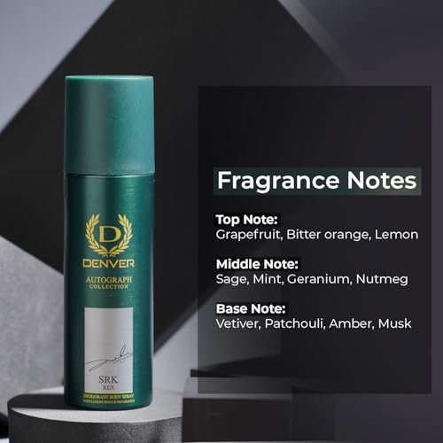 Image of DENVER SRK Rex Autograph Collection Deodorant For Men -140 ML | Long Lasting Deodorant