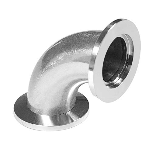 SHERICH KF40 90 Degrees Vacuum Elbow, KF40 Vacuum Fittings, ISO-KF Flange Size NW40, 304 Stainless Steel Cast Pipe Fitting