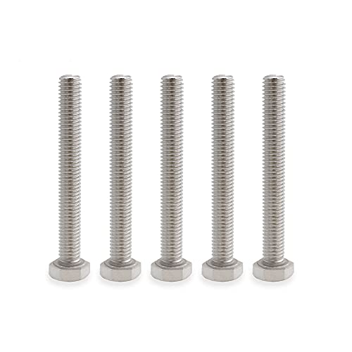 VictorsHome M8 Hex Bolts Screws, M8-1.25 x 70mm 304 Stainless Steel Fully Threaded Hex Head Bolt 5pcs, M8x70mm