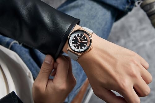 Image of Daniel Hechter Paris Auber Collection Analog Quartz Watch for Men with Round Gloss Dial, Small Seconds Sub-Dial & Silicone Strap