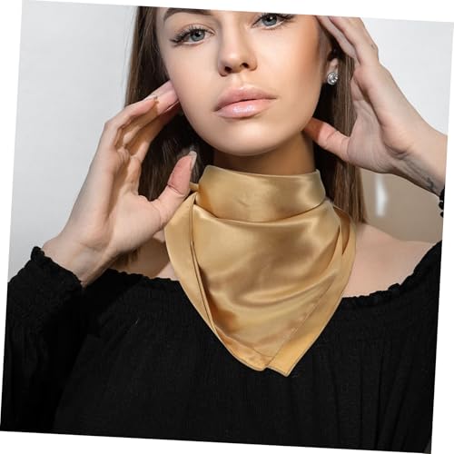 GALPADA Ladies Scarves Women's Silk Head Scarf Solid Wrap Scarf Fashion Accessory Comfortable Material 60x60cm4
