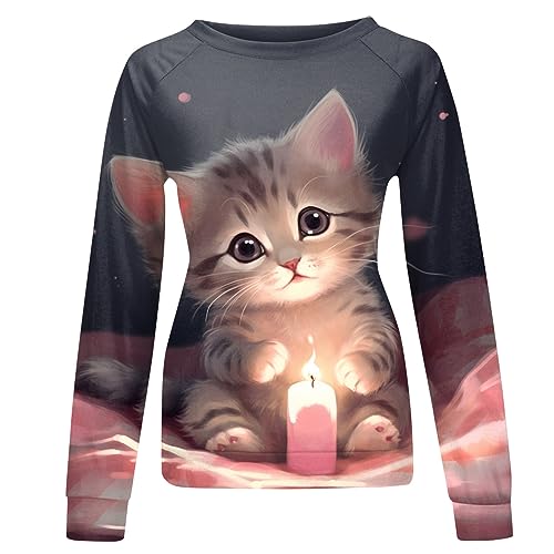 Sweat graphique pour femmes ample et chaud pour masquer les complexes avec style