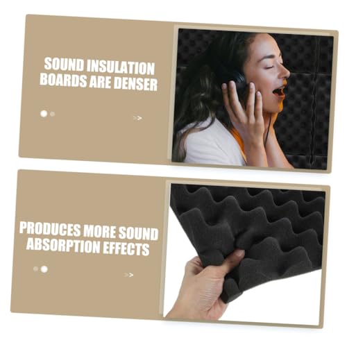 Paneles acústicos absorbentes de sonido Totority 8pcs alta densidad para insonorización, auto adhesivos, ligeros para dormitorio y estudios de grabación miniatura 2