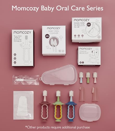 Momcozy MCTBS01 Silicone Finger Toothbrush For Baby, Baby Finger Toothbrush For Training Teething, Infant Toothbrush, Toddler Toothbrush Baby Oral Cleaner thumb #7