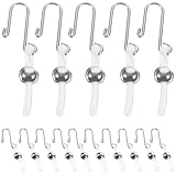 Housoutil 15Pcs Silver Zipper Fastener Clips for Jeans Zipper Pull Replacement and Locking Retainer Set for Pants Repair and Sewing Accessories