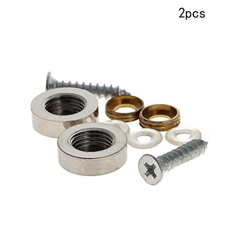Clavo con tornillo de acero inoxidable para espejo, tornillos decorativos con tapa 16mm acero inoxidable cepillado tono plata espejo publicidad vidrio 2 piezas miniatura 2
