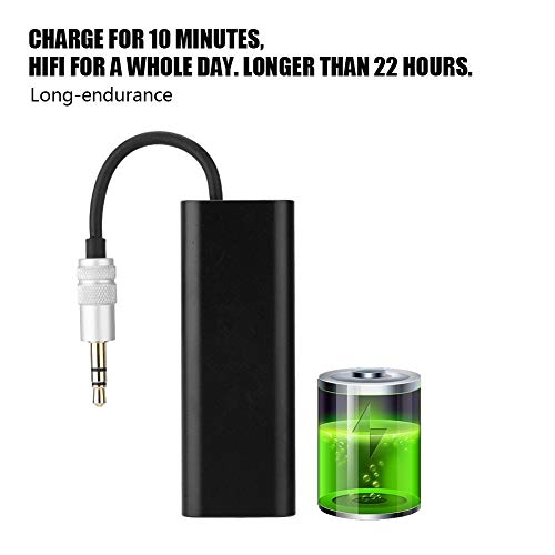 Solomi Hoofdtelefoonversterker - draagbare HiFi-versterker zwart draagbare 3,5 mm stereo hoofdtelefoonversterker voor… - Afbeelding 4