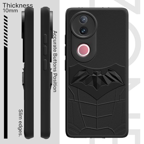 Image of Outlouders Back Cover for Vivo Vivo T4R 5G / iQoo Z10R 5G / Vivo V50 5G / V50e 5G | Stylish | Scratchproof | Soft Silicone | Shockproof |Enhanced Camera Lens Protection Bumper Case (Black)