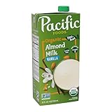 Pacific Foods Organic Vanilla Almond Milk, Plant Based Milk, 32 oz Carton