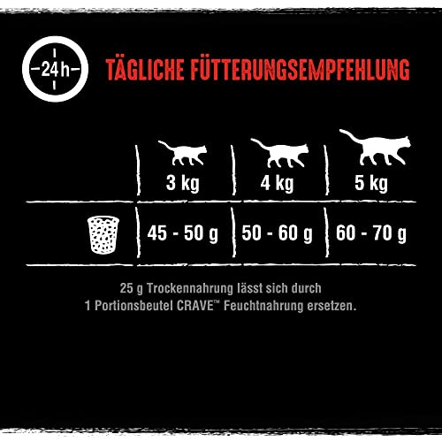 CRAVE Alleinfuttermittel für ausgewachsene Katzen - Tiernahrung., Brown, 750 g (6er Pack)