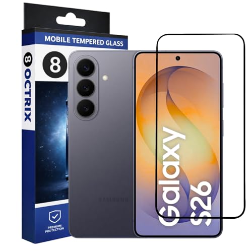 Image of Tempered Glass Screen Protector Compatible for Samsung Galaxy S26 with Edge to Edge Coverage - Case Friendly, Anti-Scratch & Bubble-Free Installation Kit (Pack Of 1)