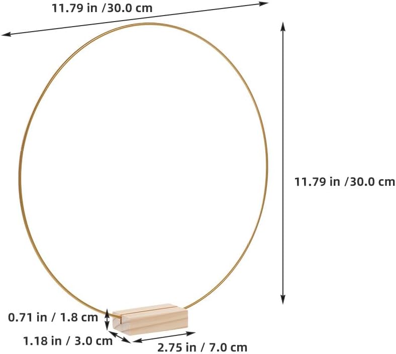 Ciieeo 8 Sets Metal Floral Hoop Centerpiece with Stand - Metal Macrame Wreath Ring Table Centerpiece Decorations for DIY Crafts Wedding Decor Wall Hanging