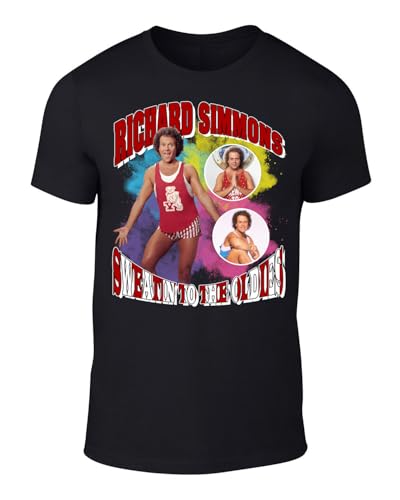 DTGVirgil Black Richard Simmons Bootleg Style T-shirt ADULT Large