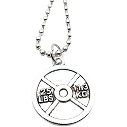 Mancuernas Artesanales Collar con Colgante de Culturismo, Collares con Mancuerna, Pesas, Fitness, Gimnasio, Colgante de cadena, joyería artesanal hecha a mano, levantamiento de Pesas
