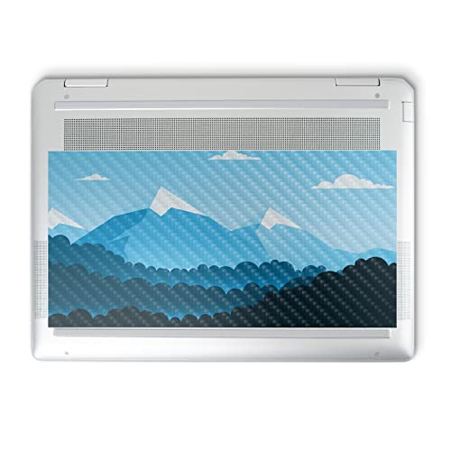 Image of MightySkins Carbon Fiber Skin Compatible with HP Spectre x360 14 inch (2022) Full Wrap Kit - Poly Mountains | Protective Durable Textured Carbon Fiber Finish | Easy to Apply | Made in The USA