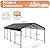 12x20 FT Polar Aurora Metal Carport with Reinforced Base, Heavy-Duty Galvanized Shelter for Trucks, Boats, Cars, and Tractors, Portable freestanding shelter