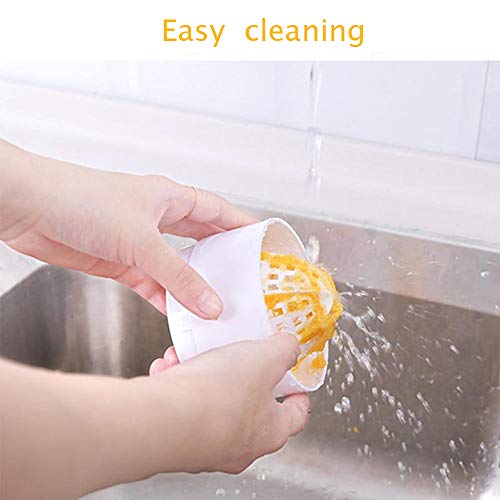 Lemon Squeezer Citrus Juicer,Hand Juicer Manual Lid Rotation Press Reamer with Strainer and Container for Lemon,Orange,Citrus (Orange) (Pink)