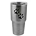 Dog Paws Silhouette Vinyl Sticker Decal for Yeti Mug Cup Thermos Pint Glass (4" Wide - DECAL ONLY, NO CUP)