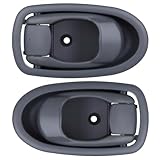 LUJUNTEC Door Handle Interior Replacement for 2001-2004 for Kia for Spectra, Front & Rear, 4-Piece Set (Gray) - OE Numbers: 0K2N1-59330A75, 0K2N1-58330A75 - Sturdy Construction & Factory Finish