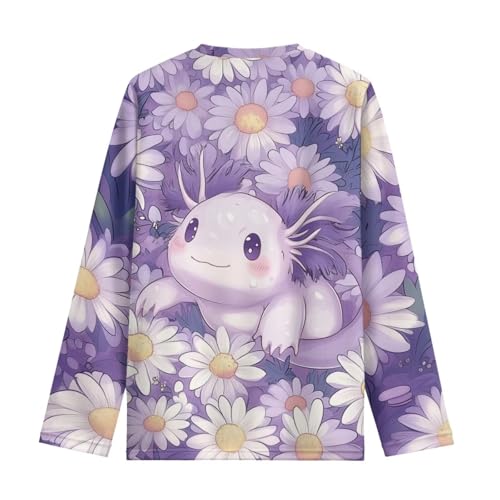 Image of Long Sleeve Shirts for Girls Winter Tops 3-16t Cartoon T Shirts for Fall Clothes