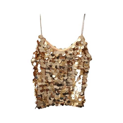 Débardeur à paillettes col V pour un look audacieux et scintillant sans effort