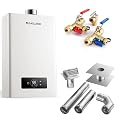 GASLAND Gasmart C 102,000 BTU Tankless Propane Water Heater?3/4 Inch IPS Isolator Service Valve Kit?3" Stainless Steel Vent Pipe Kit