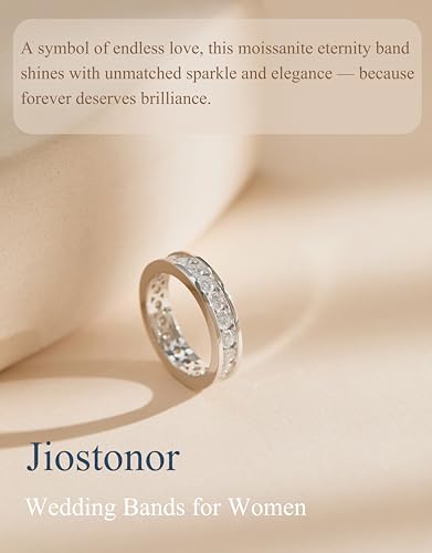 Moissanite Eternity Ring for Women 2cttw D Color 925 Sterling Silver Wedding Band Rings for Women3