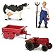 Safari Ltd. Country Farm TOOB - Figurines of Cow, Farmer, German Shepherd, Shire Horse, Rooster, Trailer, Tractor, Pig, Hay Bale, Ewe, Barn - Educational Toy Figures For Boys, Girls & Kids Ages 3+