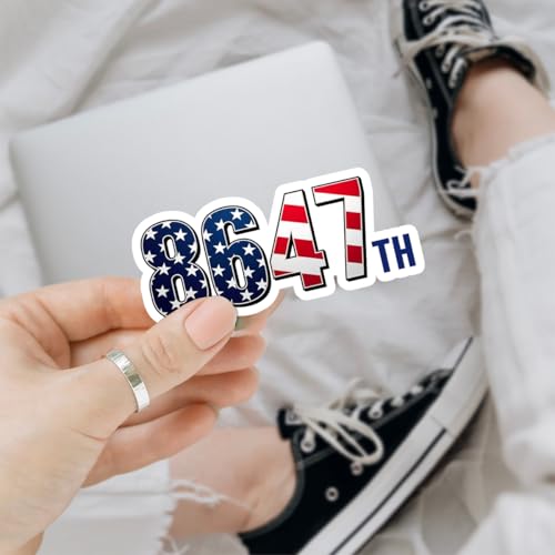 Image of 3 Pcs 8647 Sticker, Not My President Bumper Sticker, Political Democrat Sticker, Anti Felon 47th President, Anti Vinyl Sticker 3 Inches for Water Bottles Laptop Phone Car Helmet Hard Hat