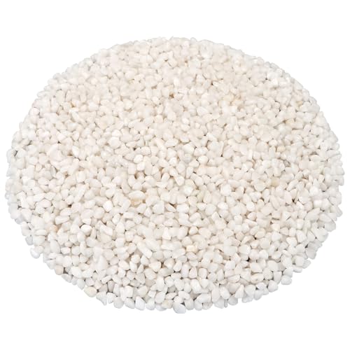 Image of Landscaping Pebbles, White River Rocks, Ornamental Decor Stones, 5 Pounds