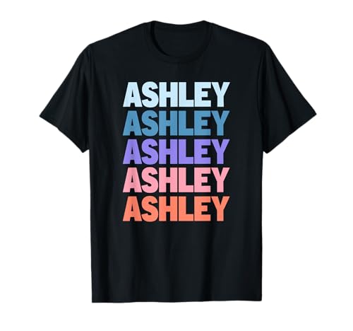 Funny Modern Repetitive Text Design First Name Ashley T-Shirt