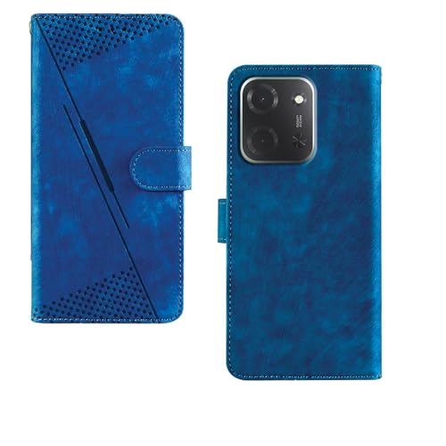 Image of amazon basics Poco C85 5G Flip Cover | Card Pockets Wallet & Stand | Flip Cover for Poco C85 5G (Executive Blue)