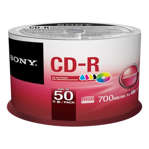 Sony CD-R 80 50CDQ80PP Confezione da 50 CD-R