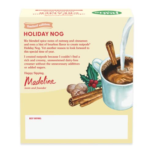 image for nutpods Holiday Nog, (3-Pack), Unsweetened Dairy-Free Liquid Creamer, 