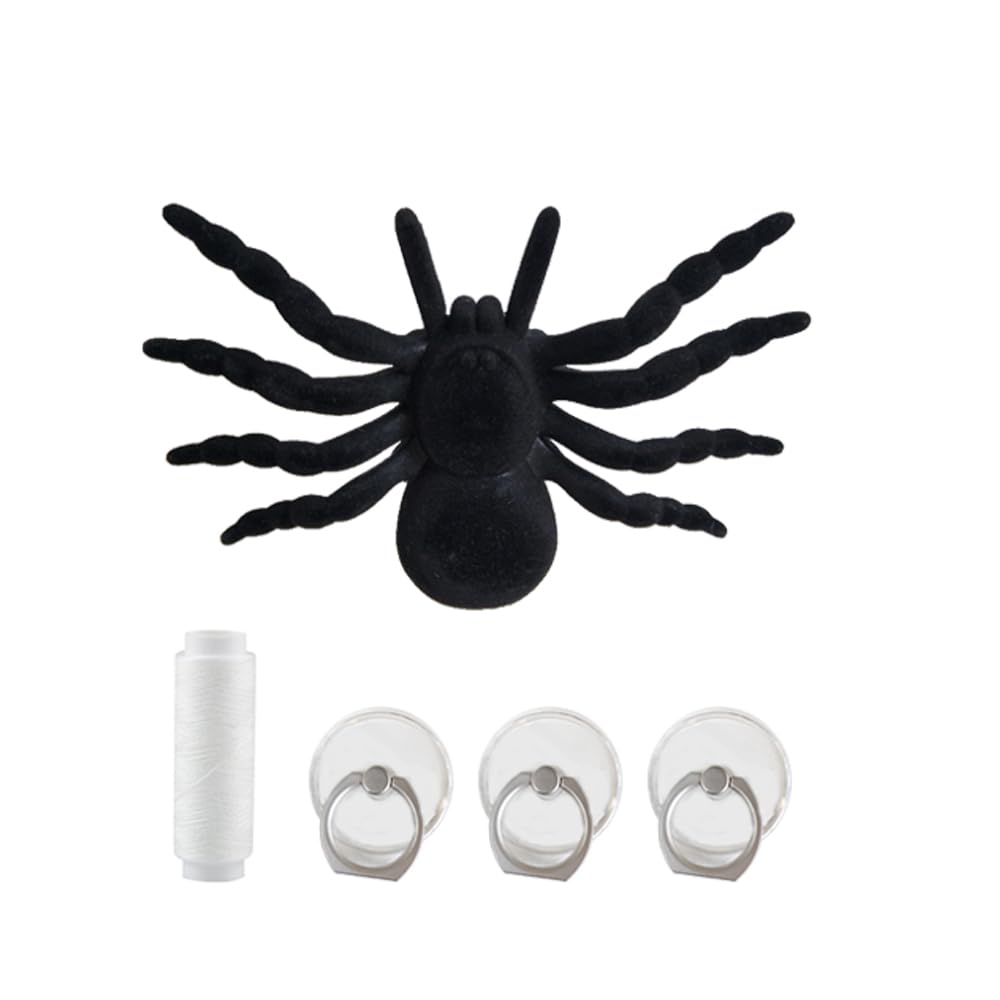 UYX Spider Scene Atmosphere Decoration, Simulated Plush Material, Hanging Black Spider Prank Toy, April Fool's or Birthday Fun Surprise Decoration and Prank Gifts(Medium Size)