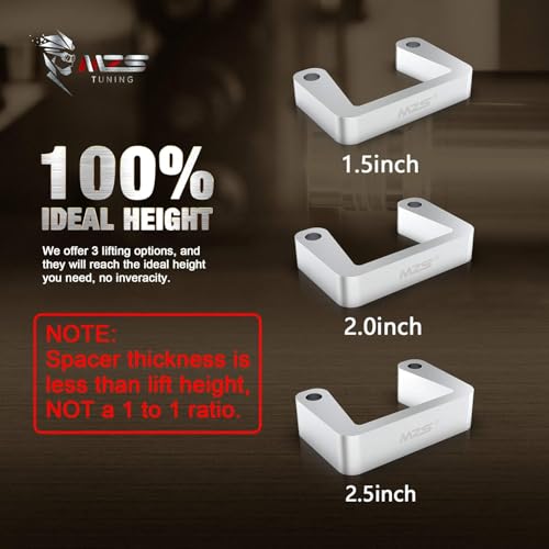 Image of MZS 2.5 inch Leveling Kit for Silverado Sierra Tahoe Yukon Suburban 2007-2026 | 2.5 inch Front Level Kit Fit 2007-2013 Avalanche 1500 2WD 4WD, Aluminum Lift Kit Raise the Truck 2.5in, Maintain the Factory Ride