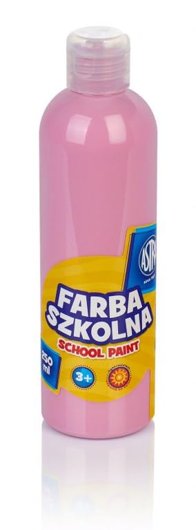 ASTRA Farba Plakatowa, 250 ml, Wodna, Szkolna, Różowa Jasna, Półpłynna, Do Malowania na Papierze, Kartonie i Drewnie