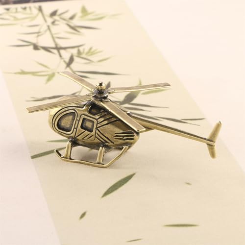 Helicóptero retro de latón antiguo XAGMODSHN para decorar despachos con estilo 5