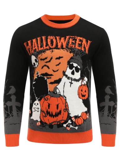 COOFANDY Halloween Sweater Men Crewneck Casual Sweaters Classic Pullover - image 4