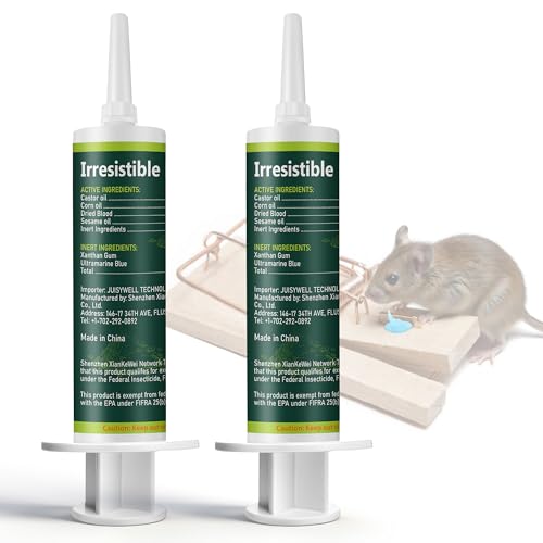 Qualirey Mouse Attractant Gel, Attractant Gel Bait for Mouse & Rat Traps, Non-Toxic & Safe,...
