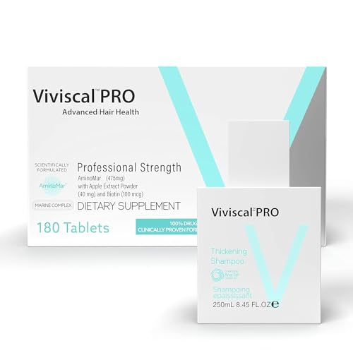High-Performance Hair Growth Supplement - for Men and Women | Promotes Stronger Hair | Premium Formula + Shampoo (V-Pro 180+20 = 200 Tablets)