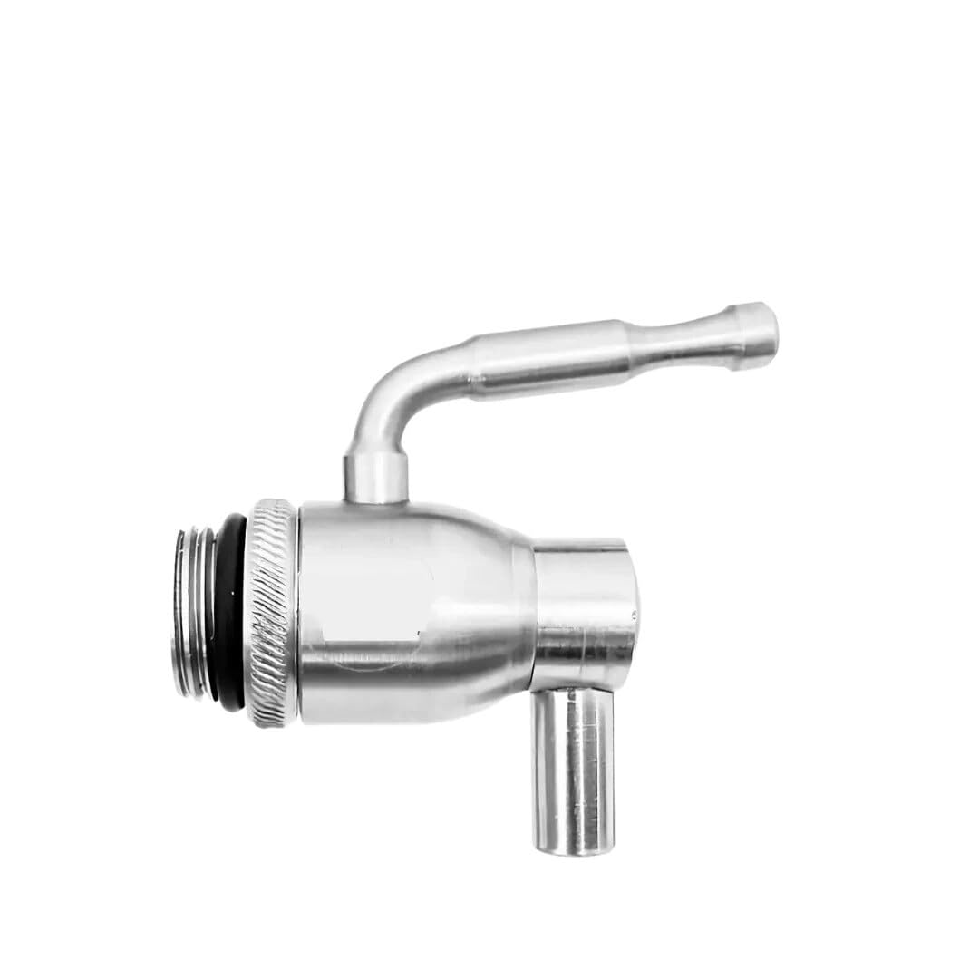 Generico Botte, Contenitore Inox per Vino, con Galleggiante AD Olio ENOLOGICO,da LT 50 COMPRESO di Coperchio PARAPOLVERE Inox,GALEGGIANTE AD Olio,Rubinetto Inox, Made in Italy