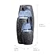 Teamson Home Garten Outdoor Brunnen Moderner 3-stufiger Kaskaden-Urnenbrunnen mit LED-Lichtern, Einstellbarer Fluss, schwarzes Steinoptik-Finish